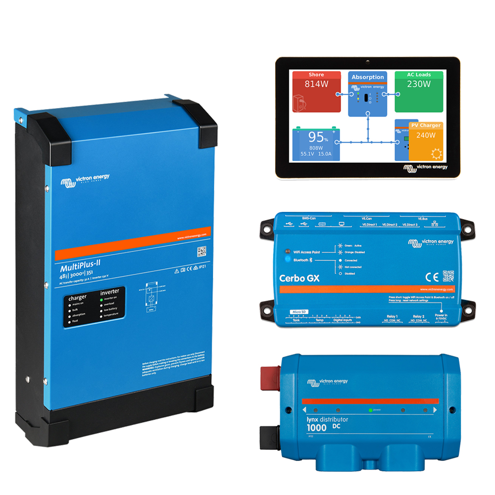 Wattschmiede Backup-Kit 4,8kWh Pylontech LiFePo4 Akku - Victron MultiPlus II 48/3000 Wechselrichter 1-Phasig