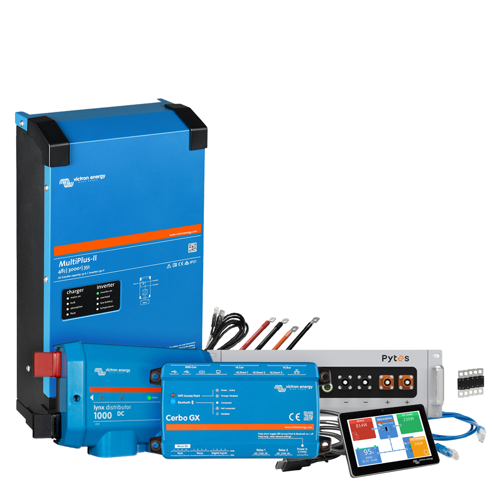 Wattschmiede Backup-Kit 5,12kWh Pytes V5a Akku - Victron MultiPlus II 48/3000 Wechselrichter 1-Phasig