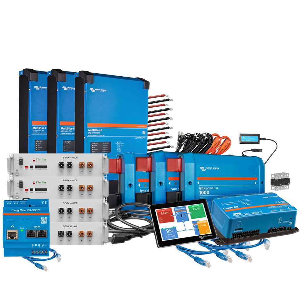 Wattschmiede Backup-Kit Nachrüstsatz 20,5kWh mit Pytes 48100R-TE+ Akku Victron MultiPlus-II 48/5000 3-phasig mit Stromzähler
