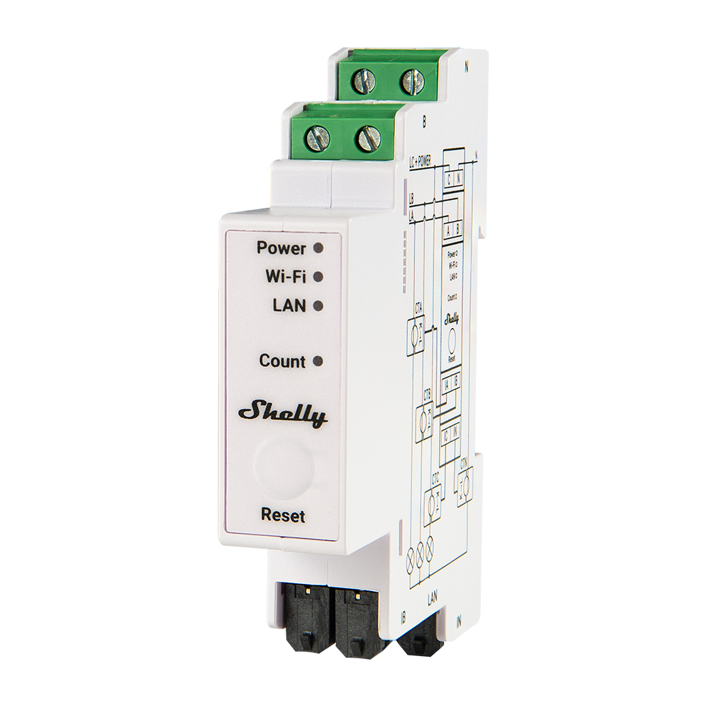 Shelly Pro 3EM 3-Phasen Stromverbrauchsmessgerät inkl. 3x Stromwandler 120A