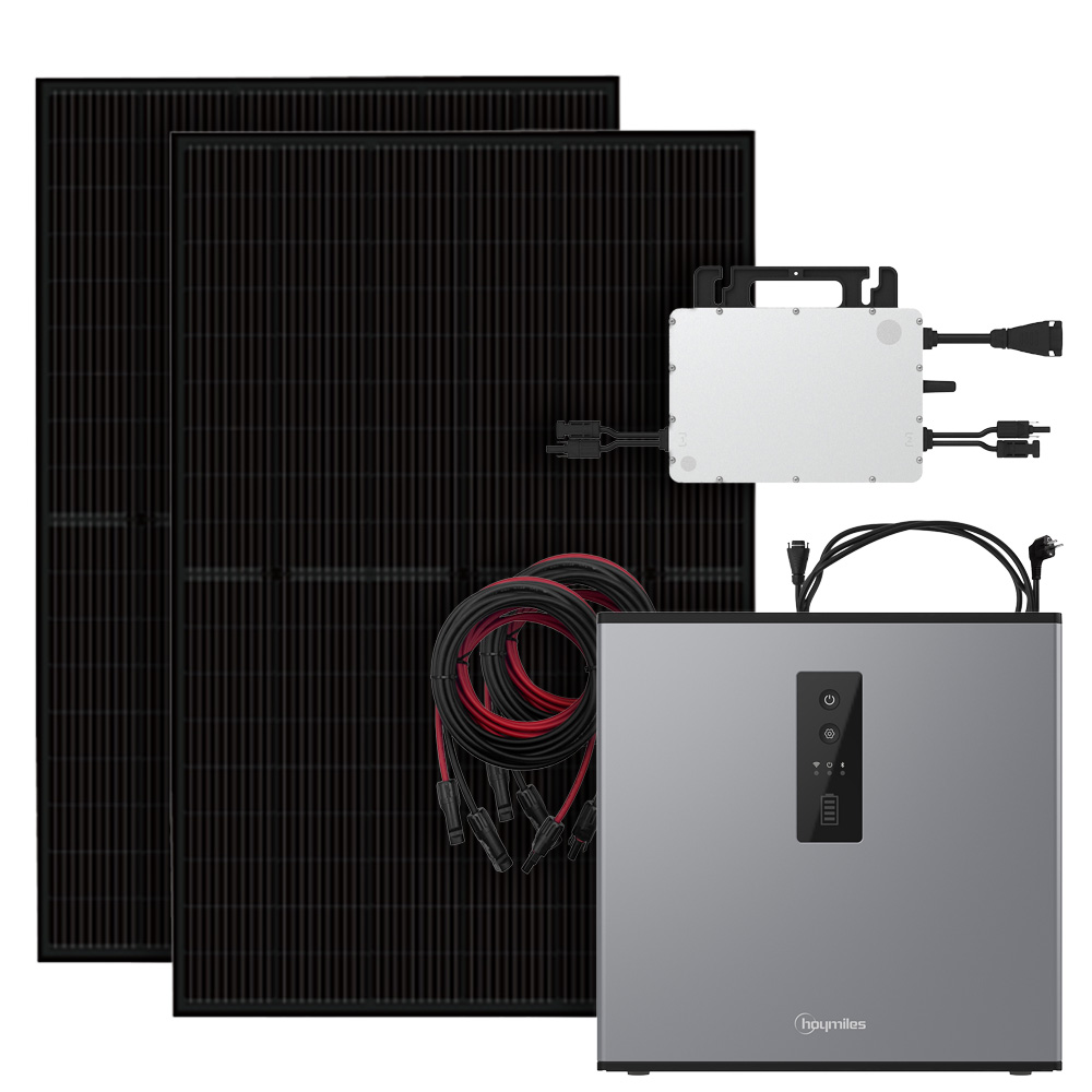 900W Balkonkraftwerk mit 2,24kWh Hoymiles MS-A2 Speicher HMS-800W-2T