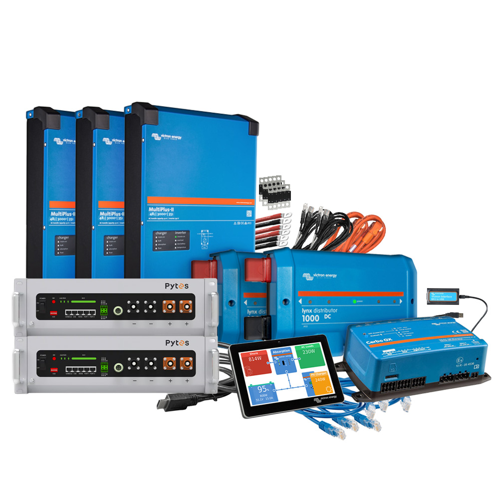Wattschmiede Backup-Kit 10,24kWh Pytes V5a Akku - Victron MultiPlus II 48/3000 Wechselrichter 3-Phasig