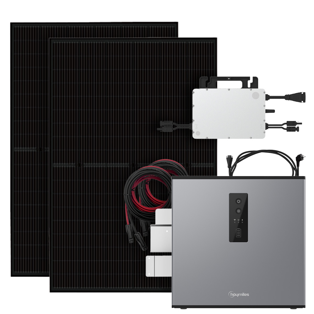 900W Balkonkraftwerk mit 2,24kWh Hoymiles MS-A2 Speicher HMS-800W-2T + Wandhalterung