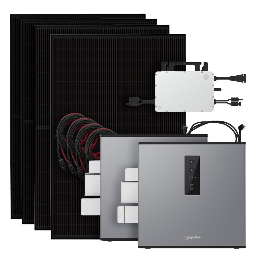 1800W Balkonkraftwerk mit 4,48kWh Hoymiles MS-A2 Speicher HMS-1600-4T + Wandhalterung