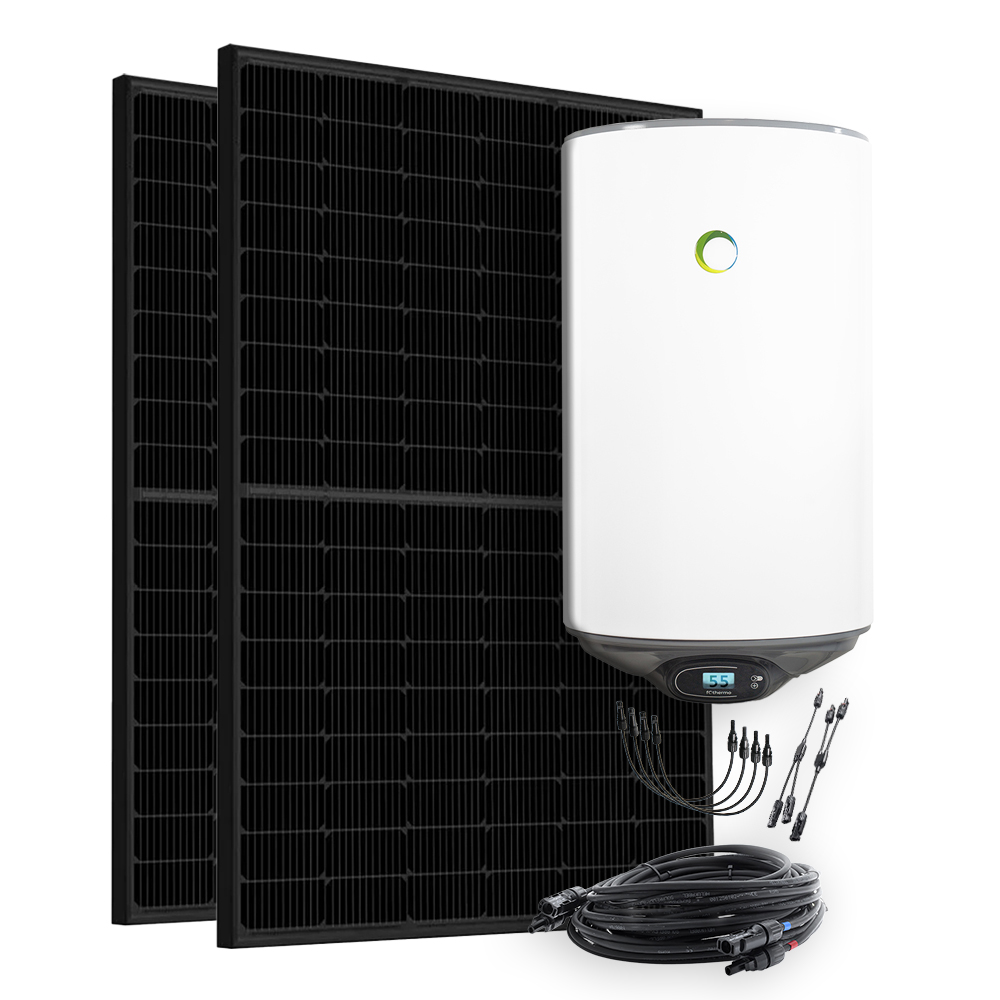 900W Solaranlage mit 80l Fothermo Boiler zur Warmwasseraufbereitung für Garten- oder Berghütte