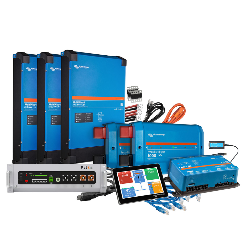 Wattschmiede Backup-Kit 5,12kWh Pytes V5a Akku - Victron MultiPlus II 48/3000 Wechselrichter 3-Phasig