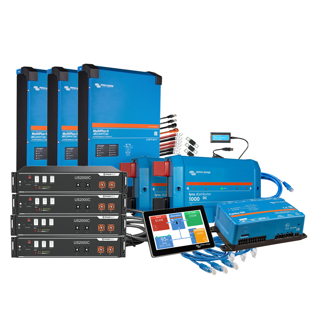 Wattschmiede Backup-Kit Nachrüstsatz mit Pylontech US2000C Akku Victron MultiPlus II 48/3000 3-phasig