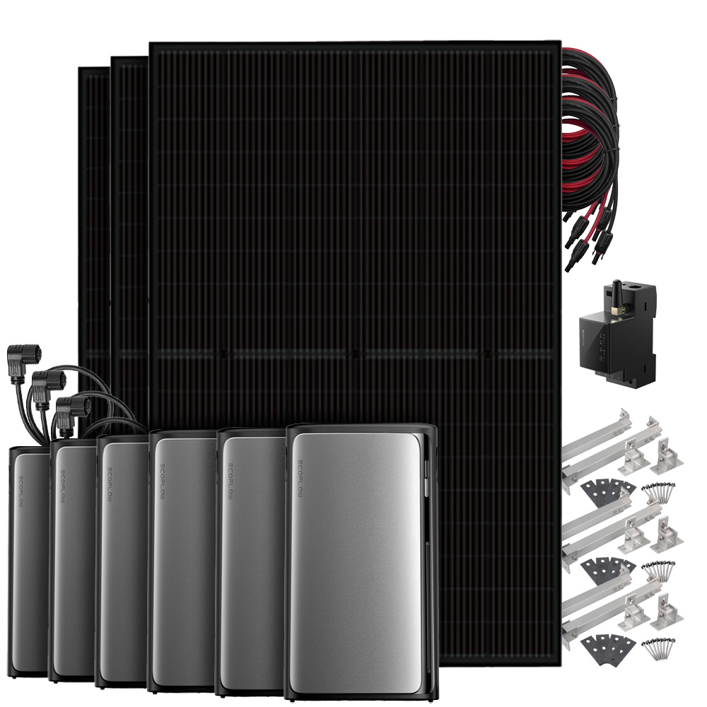 EcoFlow STREAM Pro 1350W 11,52kWh All-in-One Balkonkraftwerk mit AC Pro mit Smart Meter Flachdach