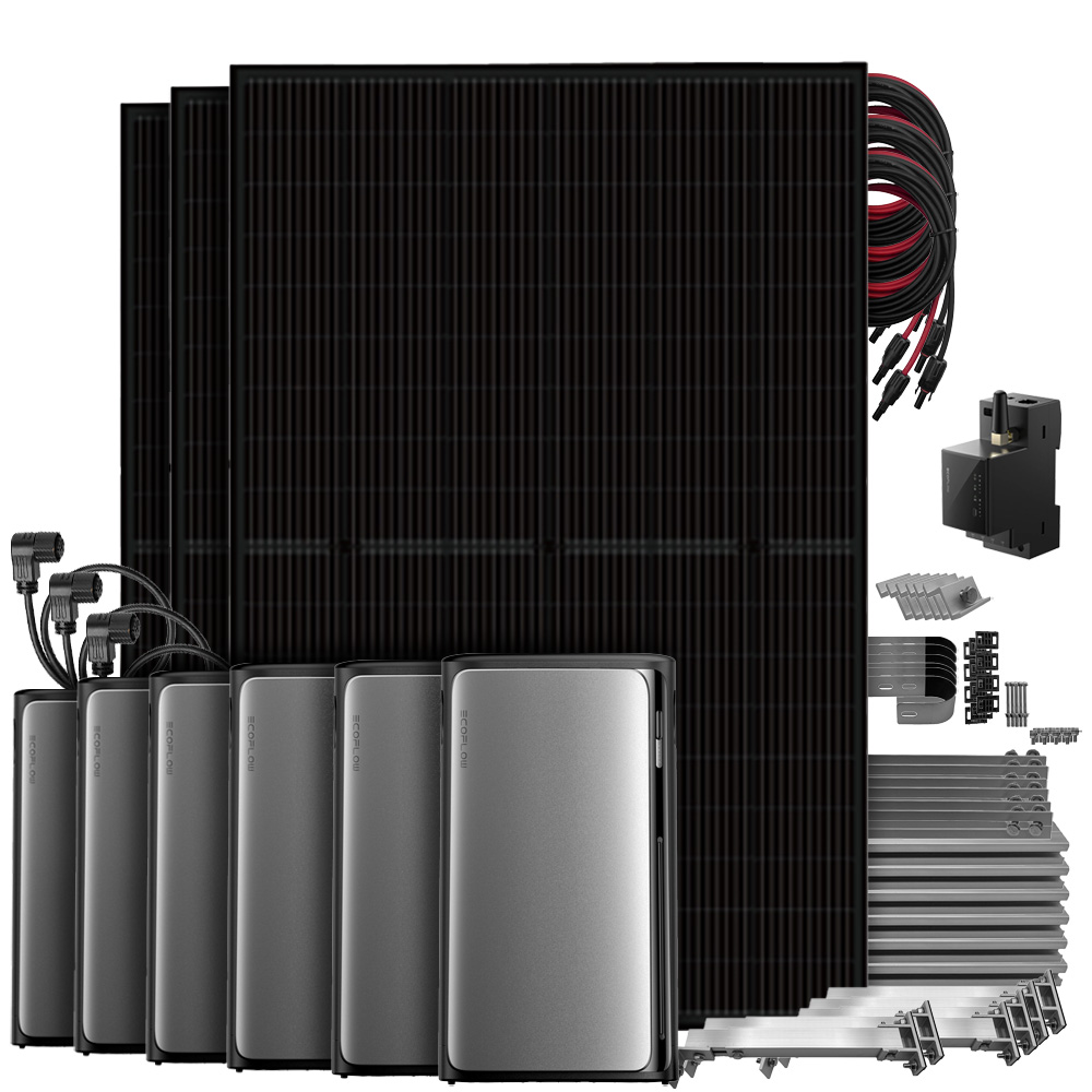 EcoFlow STREAM Pro 1350W 11,52kWh All-in-One Balkonkraftwerk mit AC Pro mit Smart Meter Balkongeländer