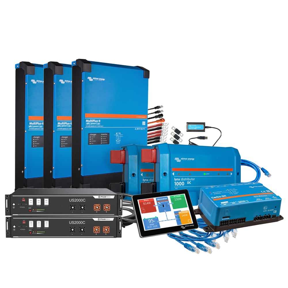 Wattschmiede Backup-Kit Nachrüstsatz mit Pylontech US2000C Akku Victron MultiPlus II 48/3000 3-phasig