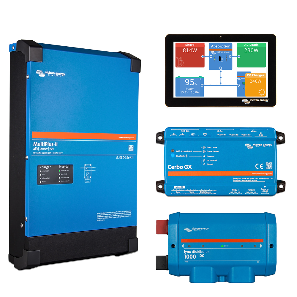 Wattschmiede Backup-Kit 14kWh Pylontech LiFePO4 Akku - Victron MultiPlus II 48/5000 Wechselrichter 1-Phasig