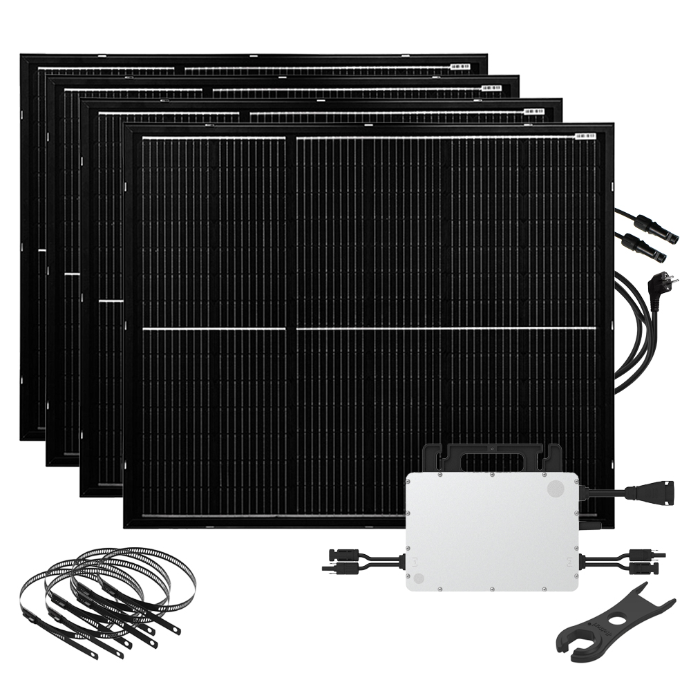 800W Balkonkraftwerk mit ultraleichten Solarmodulen mit HMS-800W-2T WiFi integriert